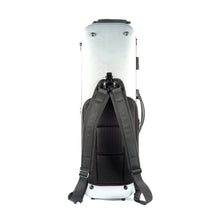 Load image into Gallery viewer, Cantana HiTech Oblong violin case silver back view shoulder strap removable backpack