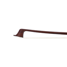 Load image into Gallery viewer, Forte Pro select Brazilwood cello bow tip, featuring round stick and white horsehair