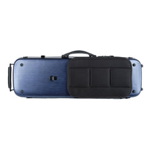 Load image into Gallery viewer, Cantana HiTech oblong violin case dark blue brushed finish removable backpack