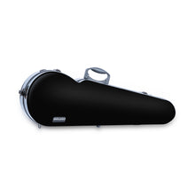 Load image into Gallery viewer, Cantana HiTech contour violin case rear side view high gloss black finish with a handle