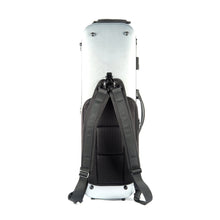 Load image into Gallery viewer, Cantana HiTech Oblong violin case silver back view shoulder strap removable backpack
