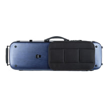 Load image into Gallery viewer, Cantana HiTech oblong violin case dark blue brushed finish removable backpack
