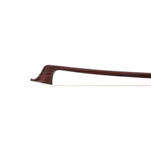 Load image into Gallery viewer, Forte Pro select Brazilwood cello bow tip, featuring round stick and white horsehair
