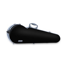 Load image into Gallery viewer, Cantana HiTech contour violin case rear side view high gloss black finish with a handle
