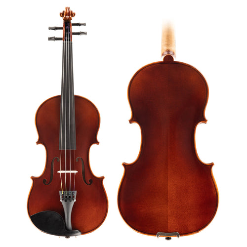 Exquisitus Solo 35 Viola Top & Back, featuring Solid Spruce with tight grains, Ebony fittings, Alphayue strings, carbon fiber tailpiece and Solid flamed Maple back