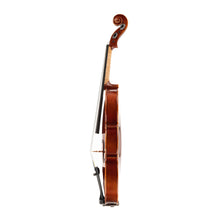 Load image into Gallery viewer, Lombardo &quot;Soloist&quot; Violin Side view featuring Solid flamed Maple ribs
